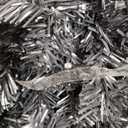 Karl home 7FT Prelit Black Artificial Christmas Tree with 400 Warm Lights, Remove Contral 8 Light Modes, 1250 PVC Branch Full Christmas Tree for Home, Office, Party Holiday, Foldable Base