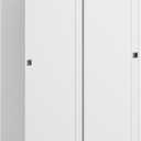 Prepac Elite Plus 38" Wide Storage Cabinet, 65" Tall Pantry Cupboard with 2 Fixed and 4 Adjustable Shelves, Laundry Room Cupboard with Sliding Doors and Metal Knobs, Living Room Accent Cabinet, White