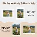24x36 Picture Frame, Wooden Photo Frames with Tempered Glass, 1 Pack, 24x36 in