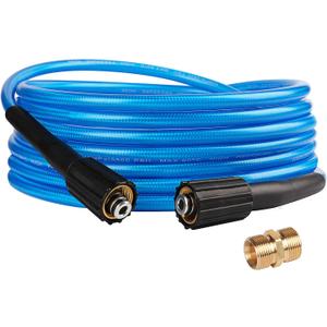 Pressure Washer Hose 25 FT X 1/4 Inch, Kink Resistant Power Washer Hose, Replacement Pressure Washer Hose with M22 Fittings for Most Brands, 3000 PSI