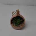 Air Plant Holder Hanging Planter – Beige Ceramic Teardrop Pot for Succulent