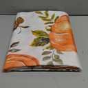 AEIOAE Autumn Fall Tablecloth 60 x 120 Inch Rectangle, Watercolor Orange White Pumpkin Maple Leaf Table Cloth, Thanksgiving Tablecloths Farmhouse Decorative for Home Kitchen Dining Party