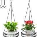 2-Pack Hanging Planters for Indoor Plants - Heavy Duty Metal Plant Hanger Indoor with 3 Chains and Hooks  Aesthetic Hanging Plant Holder for an Instant Gardening Decor