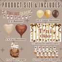 Espresso Martini Decorations Kit  A Tiny Bit Older Gold Brown Glitter Banner, Cake Topper Balloons Backdrop for Women's Birthday, Bachelorette & Bar Cocktail Themed Party