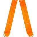 Tow Straps V Bridle, 3" x 24" Recovery V-Strap with 8" Short J Hooks, 5400LBS Recovery Bridle, Towing Strap with Hook, Recovery Tow Car Strap Hook for Wrecker, Rollback, Car Hauler