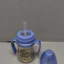 GROSMIMI Spill Proof no Spill Magic Sippy Cup with Straw with Handle for Baby and Toddlers, Customizable, PPSU, BPA Free 6 oz (Sky blue)