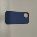 ORNARTO Compatible with iPhone 14 Case 6.1, Slim Liquid Silicone 3 Layers Full Phone Covered Soft Gel Rubber Case Protective Phone Cover 6.1 Inch-Storm Blue