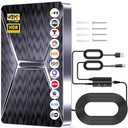 2026 Upgraded Indoor TV Antenna, 3600+ Miles Range HD Digital Antenna for Smart TV, Strongest with Amplified Signal Booster Supports 4K 8K 1080p All TVs- 38FT Coaxial Cable for Local Channels