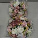 NUPTIO Flower Ball Arrangement Bouquet - 2 Pcs 9.5 inch Diameter Dusty Rose Fake Flowers Roses Balls for Centerpieces Tables - Artificial Rose Arrangements for Wedding Centerpiece Table Decorations
