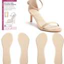 High Heel Cushion Inserts for Women - (2 Pairs) Welnove 3/4 Invisible Insoles Prevent Feet from Sliding Forward - Shock Absorption - Comfort Shoe Pads for High Heels Sandals Flats,Beige, Size S
