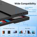 Portable Large Screen Monitor, 17.3" Portable Monitor HDMI USB-C IPS External Screen Small, Built-in Dual Speakers Gaming for Laptop PC, Plug & Play, Lightweight Small Monitor for On-The-Go Use, Black