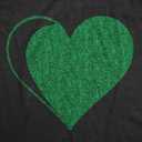 Womens St Patricks Day Shirt Green Glitter Heart Tee, Festive Irish Outfit, Soft Cotton Black Shamrock T Shirt for Women (Gray, M)