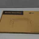 WALI Computer Monitor Stand for Desk, Adjustable Laptop Riser, Desk Monitor Stand Underneath Storage for Office, Home, School Supplies (STT003), 1 Pack, Black