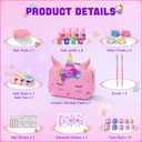 Kids Nail Polish Set for Girls, Non-Toxic Quick Dry Nail Art Salon Kit with Nail Dryer and Peelable Nail Polish,Ideal Gift Toys for Girls Age 6-12