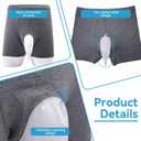 Wearable Urine Collector for Men, Portable Male Urine Bag with 2 Reusable 500ml Bags, 1.2M Tube & Adjustable Cotton Fixing Pants for Bedridden Patients, Incontinence Care, Post-Surgery, Elderly, L