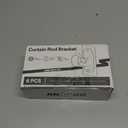 ANDGOO 6 Pack Adhesive Curtain Rod Holders, No Drilling Curtain Rod Brackets, Renter Friendly Curtain Hanger, Fits 0.5'' to 1.2'' Rods, Heavy Duty Curtain Rod Hooks for Apartment Bathroom Dorm Kitchen (Transparent)