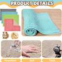 8 Pcs Guinea Pig Liner Washable Rabbit Cage Liner 16x12 Inch Guinea Pig Fleece Mats Reusable Bedding Pee Pads for Small Animals, Bunny (Gray, Green, Pink, Blue)
