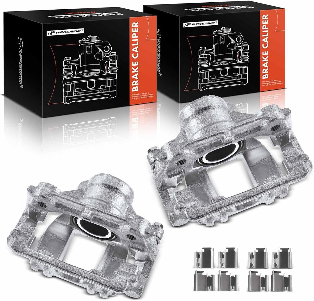 A-Premium Rear Left and Right Side Disc Brake Caliper with Bracket