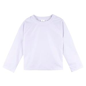 Gerber Unisex Baby Standard Toddler UPF 50+ Long Sleeve Rashguard Swim Shirt, White, 18 Months