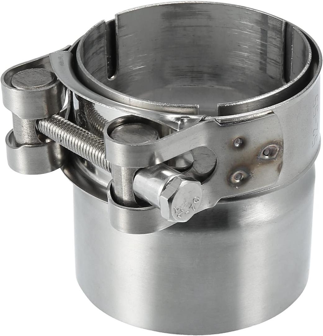 Motoforti 51-56mm 2.0"-2.2" Motorcycle Universal Stainless Steel Exhaust Pipe Adapter Connector Reducer Muffler