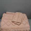Bedsure Tufted Boho Comforter Set Twin Size - Pink Boho Bed Set, GentleSoft 2 Pieces Farmhouse Shabby Chic Embroidery Bedding, Gifts for Woman, Soft Jacquard Twin Comforter for All Seasons