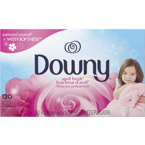 Downy Fabric Softener Dryer Sheets, April Fresh Scent, 120 Count, Pack of 3