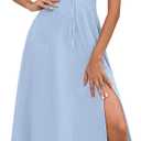 GLNEGE Women's Summer Milkmaid Midi Dresses Casual Corset Flowy Graduation Square Neck Dress Lace Up A-line Sundress 2025