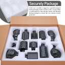 Brajttt Bud Vase Set of 25: Black Glass Vases - Small, Cute Vintage Set for Flower, Wedding, Home Decorations