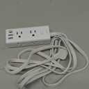 One Beat 10Ft Extension Cord with Multiple Outlets,Flat Plug Power Strip Surge Protector with 10 Ft Long Cord,6 Outlet 3 USB Ports (1USB C),Multi Outlet Wall Plug for Travel,College,Dorm Essentials (White)
