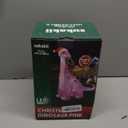 zukakii 12FT Giant Christmas Inflatables Decorations Outdoor Pink Dinosaur, Huge Christmas Blow Up Yard Decorations with Christmas Wreath Hat Build-in LED Light Strong Blower for Holiday Party Xmas