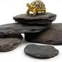 Aquarium Stone Natural Slate Stream Turtle Tank Rocks 3-7 inches Fish Rock for Aquarium Aquascaping Shrimp Tanks Amphibian Enclosures Paludarium-5lb