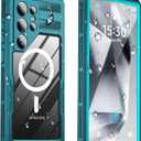 for Samsung Galaxy S24 Ultra Waterproof Case, [Fit for Magsafe] [Built-in Screen Protector] [Military Shockproof], IP68 Water Proof Rugged Heavy Duty Magnetic Case for S 24 Ultra 6.8", Teal