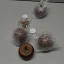 Maricome 2 Inch Bun Furniture Feet Walnut Round Solid Wooden Ottoman/Couch/Sofa Legs Set of 4 Pre-drilled M8 Bolt with Metal Brackets (Brown)