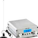 15W Long Range FM Broadcast Transmitter for Drive-in Movie, Church Parking Lot, Lights Fireworks Show,Fireworks Display,School, Supermarket Events with 3.5mm Mic Jack