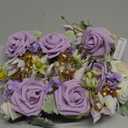 Ling's Moment 6pcs Wedding Wrist Corsage Artificial Flowers, Girl/Mother Homecoming Prom Corsages Wristlet Dcor, etc. Lilac Lavender Purple