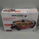 Holstein Housewares 12-Inch Electric Skillet and Frying Pan with Glass Lid, Non-Stick Coating, Temperature Control with Removable Heating Probe, Red