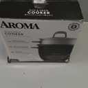 Aroma Housewares 6-Cup (Cooked) Pot-Style Rice Cooker and Food Steamer, Black ARC-743-1NGB