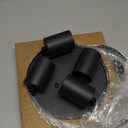 4 Light Track Lighting Fixtures Ceiling, Matte Black Round Directional Ceiling Spotlight, GU10 Flush Mount Track Fixture, Adjustable Modern LED Track Lights for Kitchen/Living Room, Bulb Not Included