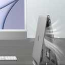 SODI Vertical Laptop Stand for Desk, Gravity Auto Lock MacBook Stand, Aluminum Laptop Holder Vertical Compatible with MacBook Pro, Air, Tablet, Space-Saving Organize Work & Home Office, Gray