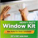Duck Brand MAX Strength Rolled Window Insulation Kit, 62 in. x 126 in, Clear, Covers 3, 3' x 5' Windows, 3-Pack (287100)