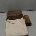 Set of 4 Soft Textured Decorative Throw Pillow Covers 18x18 Inch Cozy Farmhouse Cushion Cover Square Accent Pillow Cases for Bed Couch Sofa Living Room, Beige Taupe Brown