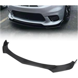 ECOTRIC Black Universal Front Bumper Lip Chin Spoiler ABS Compatible with Audi,Ford,BMW,Honda,Chevrolet,Civic,Benz,Mazda,GMC Car