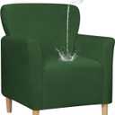 NICEEC Spandex Stretch Accent Chair Covers Armchair Super Soft Modern Banquet Arm Chair Cover Water Repellent Mid Century Armchair Slipcovers Furniture Protector for Living Room Office Reading(Green)