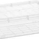 Superio Clear Storage Box with Lid, 4.5 Quart Plastic Container Bins for Organizing, Stackable Crates, BPA Free, Non Toxic, Odor Free, Organizers for Home, Office, School, and Dorm