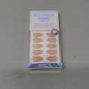 BTArtbox Press On Nails Short - Lamp-Curable Sparkly Almond Press On Nails with Glue for Women, Semi-Transparent Soft Gel Glue On Nails in 16 Sizes - 32 Stick On Nails Kit, Citrine Glow