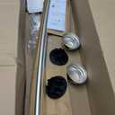 Zenna Home Curved Shower Curtain Rod, No Drill, 50-72 Inch Adjustable Tension Shower Rod for Bathroom, Rustproof, Non-Slip, Adds Room in Shower, Satin Nickel
