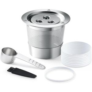 Stainless Steel Reusable Ninja K Cups Pods Compatible with Ninja CFP201 CFP301 Dual Brew Pro Machine 3 Hole Refillable Coffee Pods Permanent K Cups Filters Coffee Accessories
