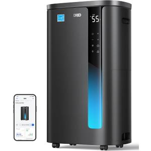 DREO Energy Star 2025 Smart Dehumidifier for Basement, 7L(1.85 Gal) Large Water Tank, Quiet 41dB, Home & Large Room up to 2000 Sq Ft, Drain Hose Included, Auto Humidity Control, 3 Fan Speeds, Timer