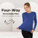 MANCYFIT Womens Thermal Tops Fleece Lined Shirt Long Sleeve Base Layer