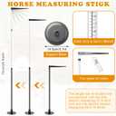 2 PCS Horse Height Measuring Kit - Foldable 91 Inch Tape & Lightweight Aluminum Stick (27.5-74.8 Inch), Accurately Measure Horse Height in Hands